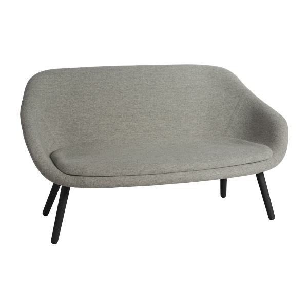 Lounge Sofa gepolstert grau/schwarz