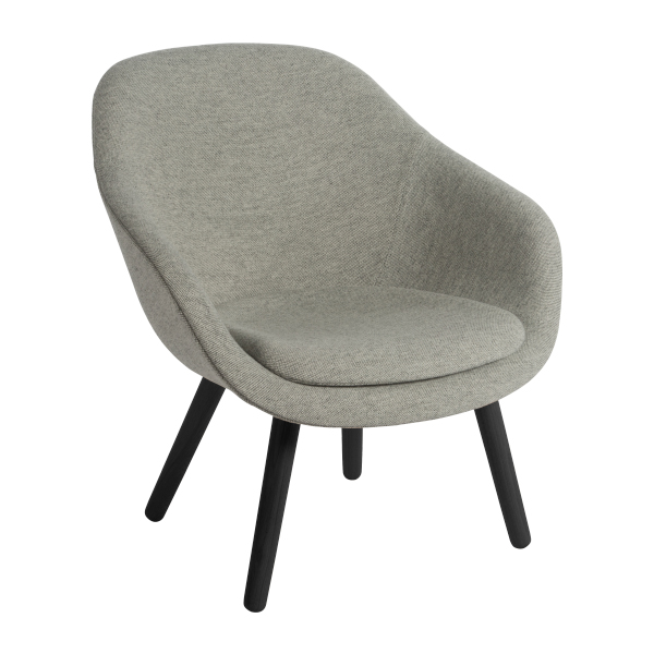 Lounge Sessel gepolstert grau/schwarz